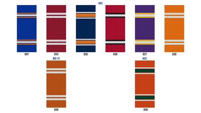 Jersey Skinz College Colors