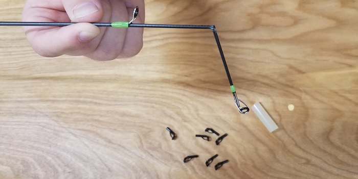 5x Fishing Rod Tip Tops Repair Kit Spinning Casting DIY Rod Building Guides 