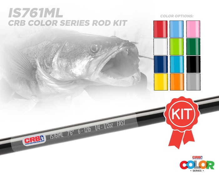 CRH Graphite 4 pc 7' 6'' 3/4 wt moderate action gray matte finish fly rod blank 
